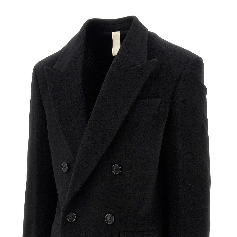 Cappotto doppiopetto in misto lana