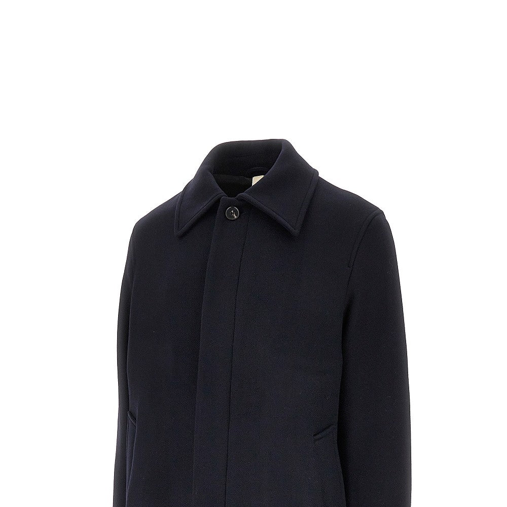 Wool-blend midi coat