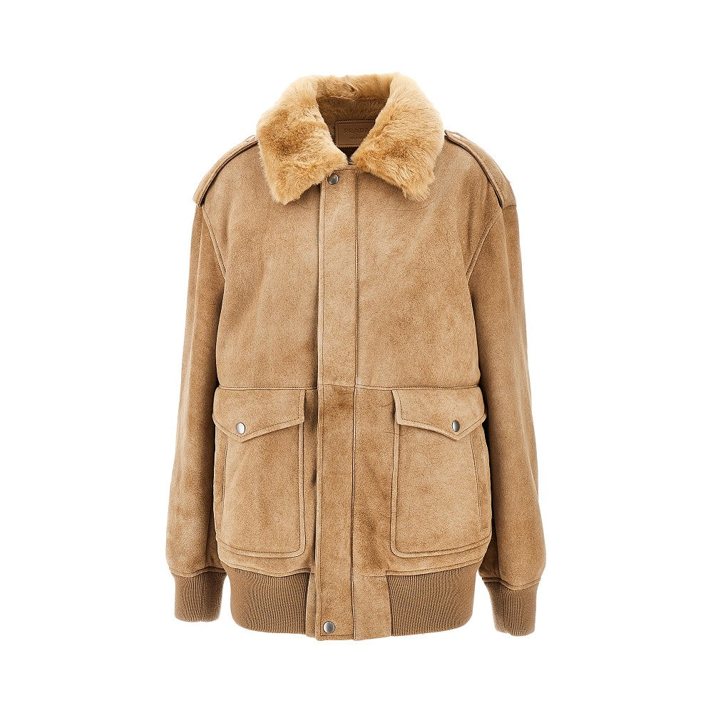 Giubbotto oversize in montone