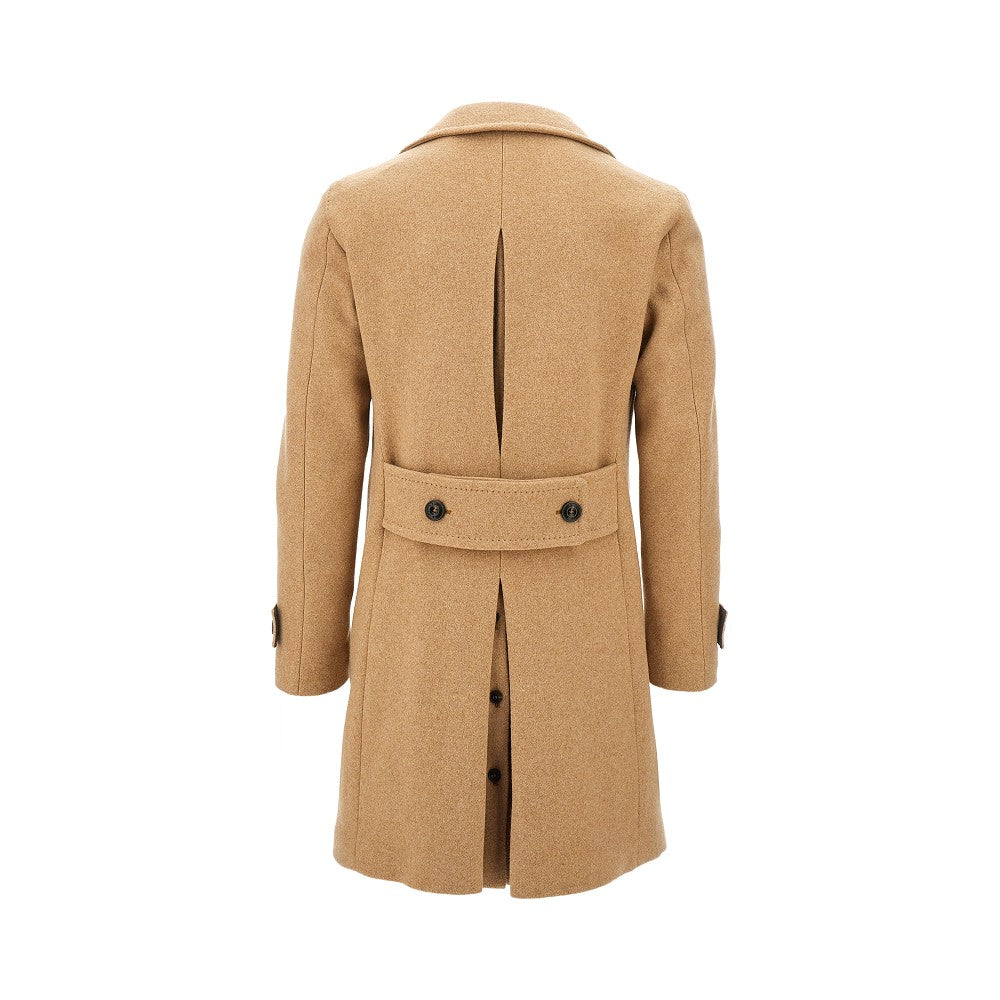 Cappotto doppiopetto in misto lana