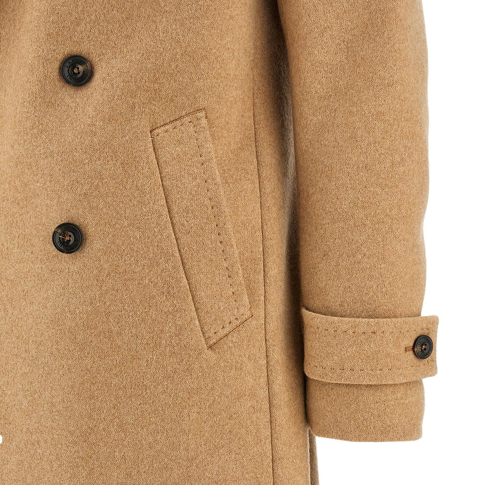 Cappotto doppiopetto in misto lana