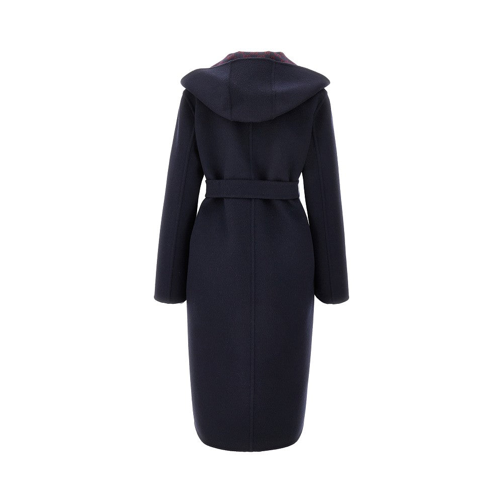 Cappotto reversibile in lana e seta