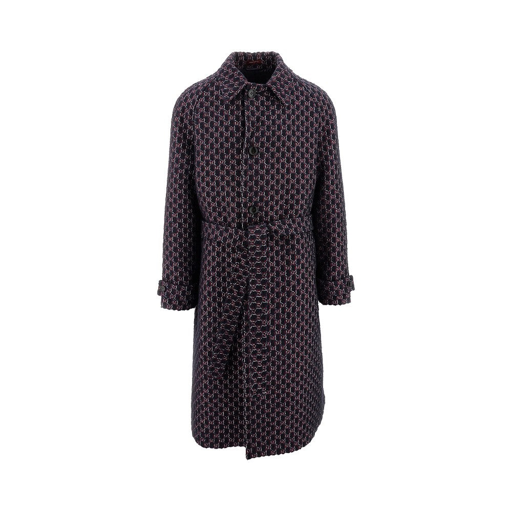 Cappotto lungo in tweed bouclé GG