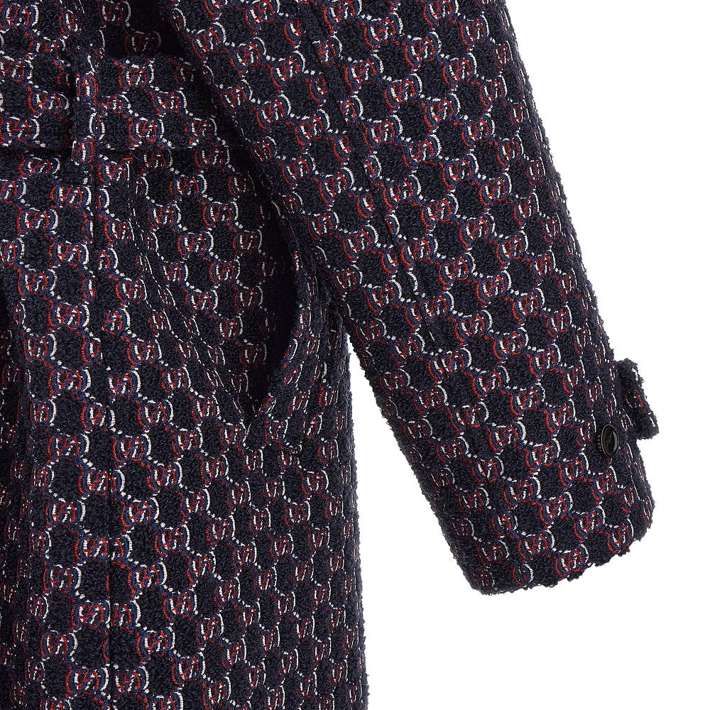 Cappotto lungo in tweed bouclé GG