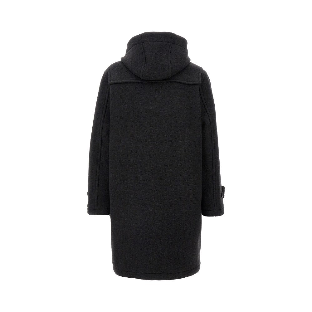 Cappotto lungo in lana con cappuccio