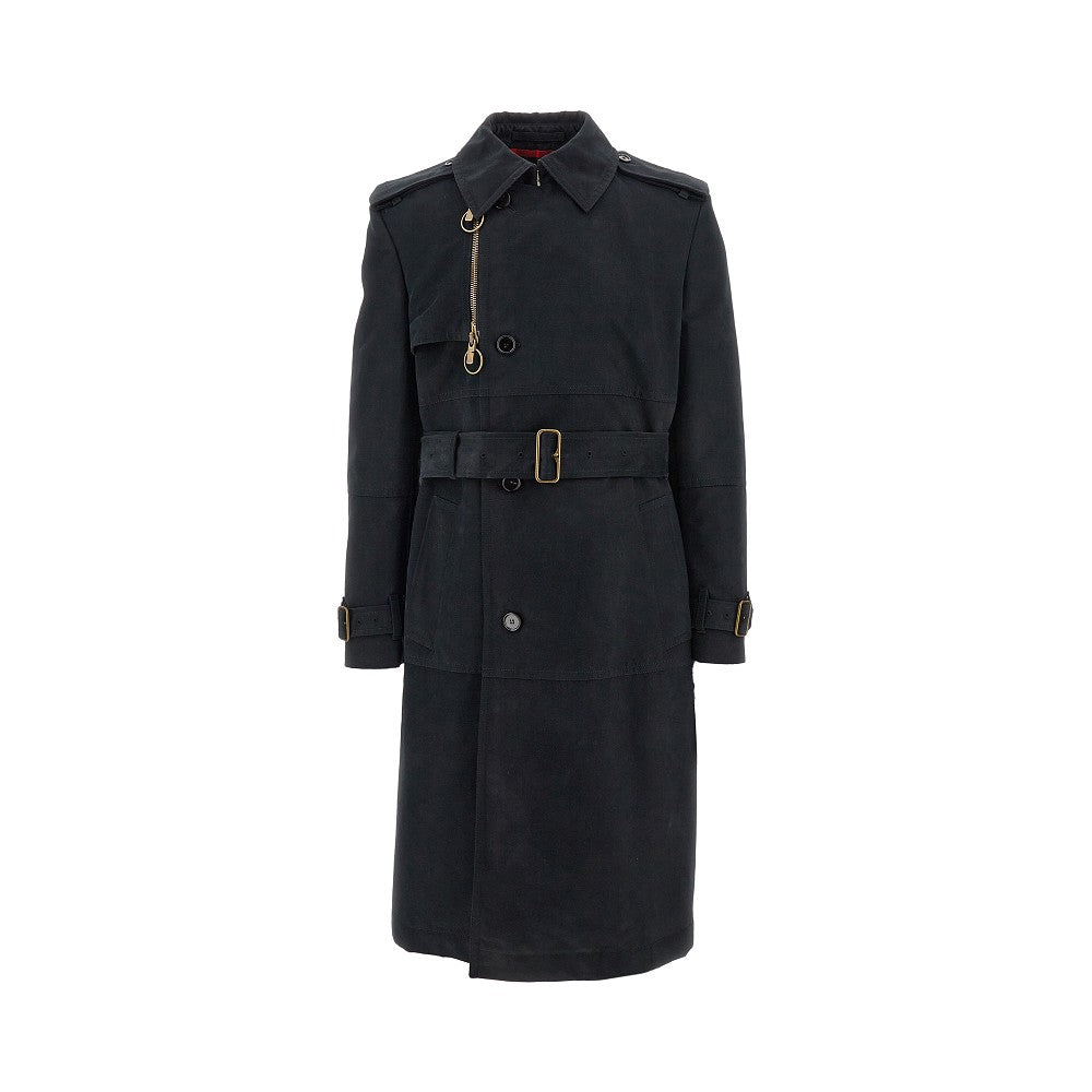 Trench lungo in misto cotone