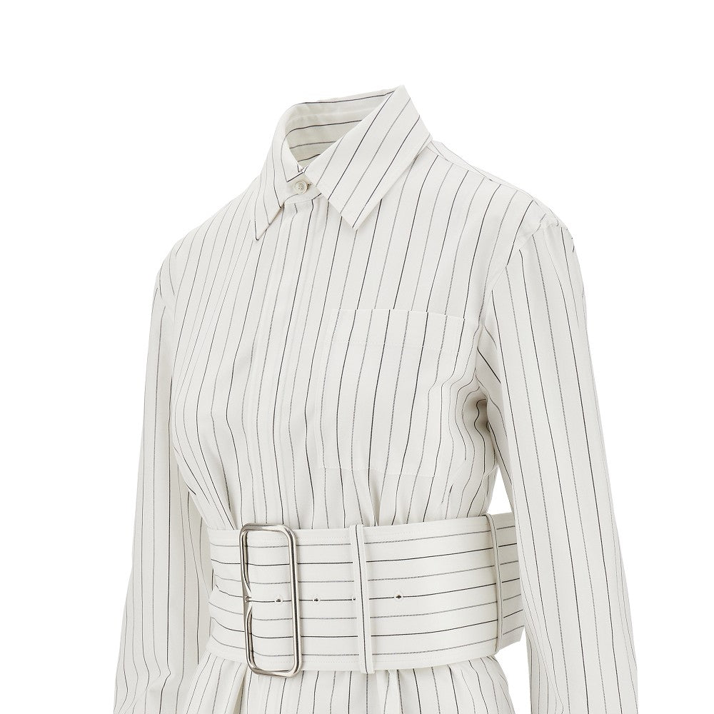 Camicia gessata con cintura