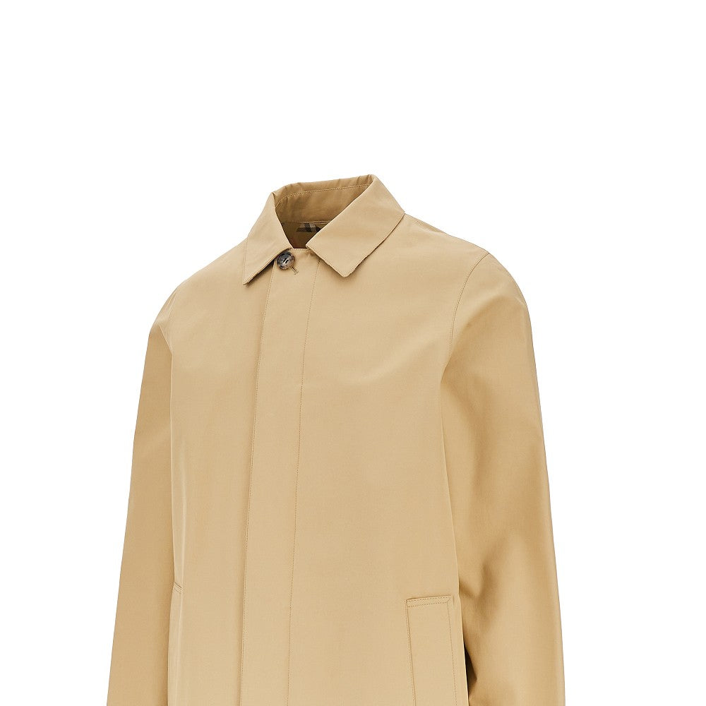Car coat midi in gabardine doppiata