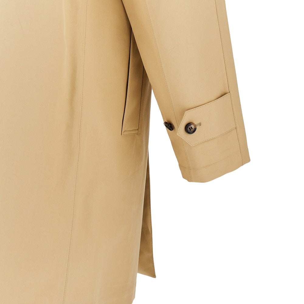 Car coat midi in gabardine doppiata