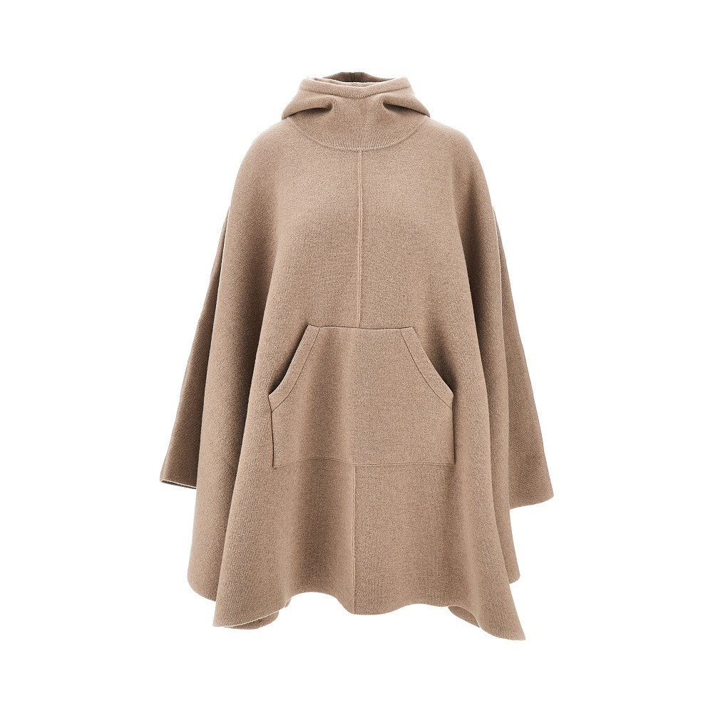 Cashmere-blend hooded cape