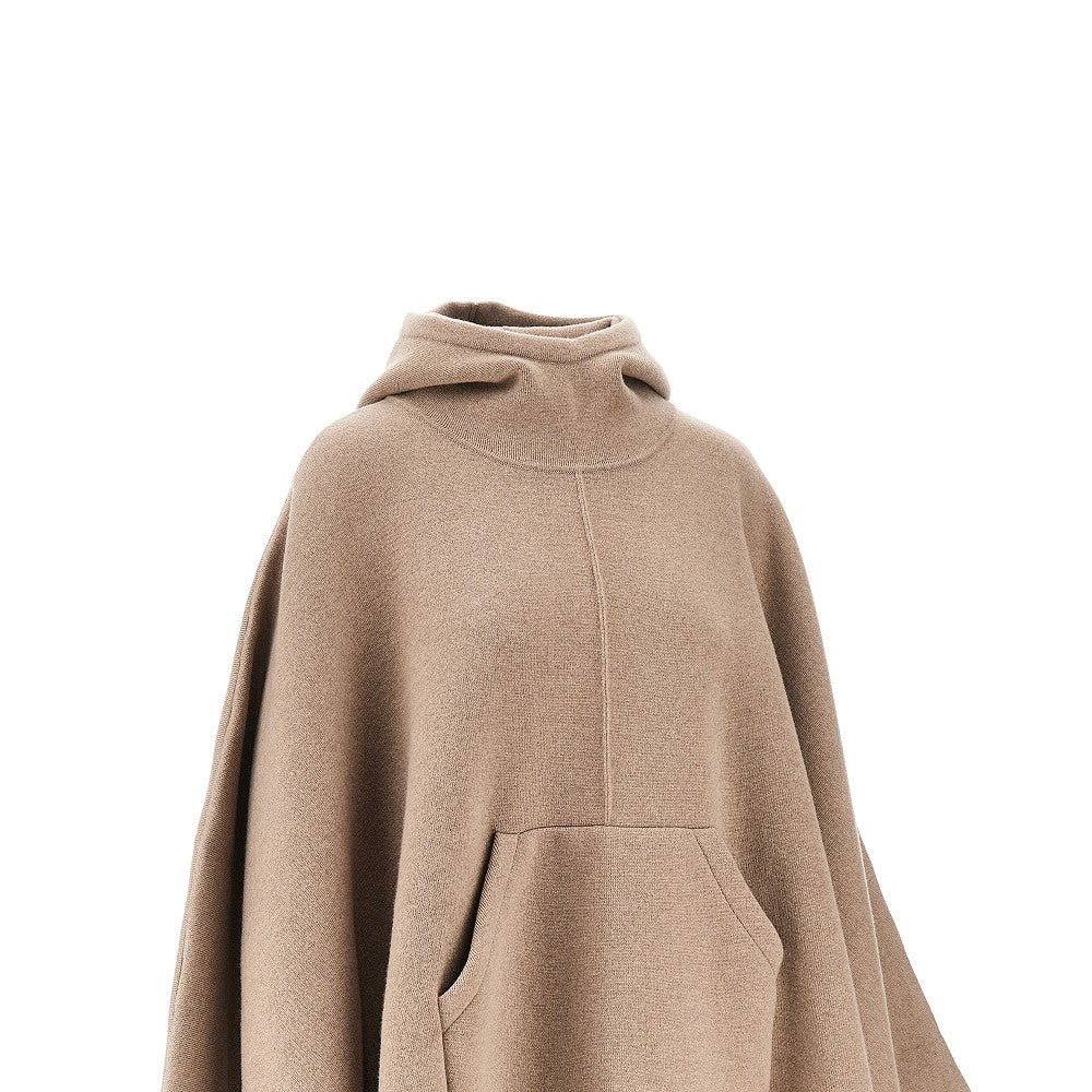 Cashmere-blend hooded cape