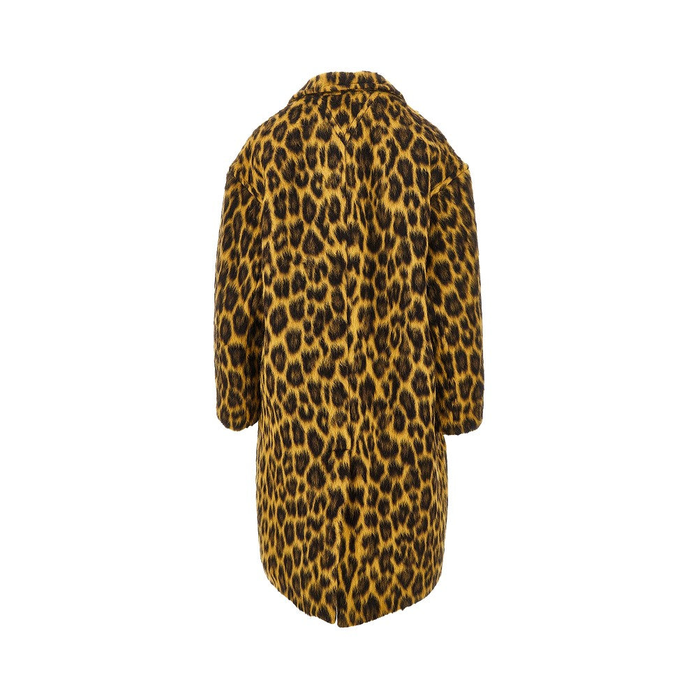 Brushed alpaca-blend coat