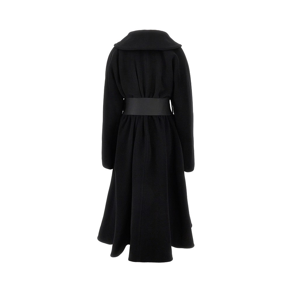 Cappotto in panno con cintura