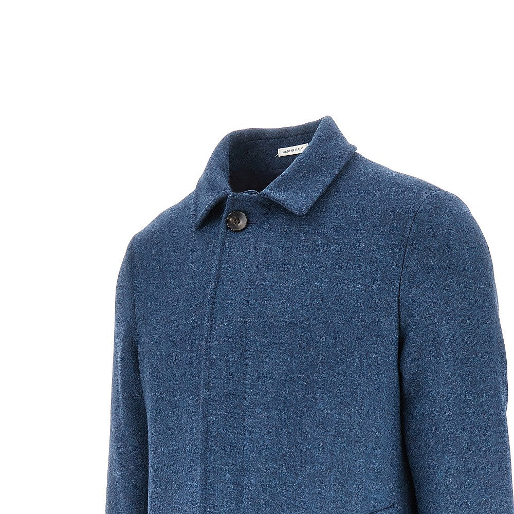 Wool-blend tailored coat