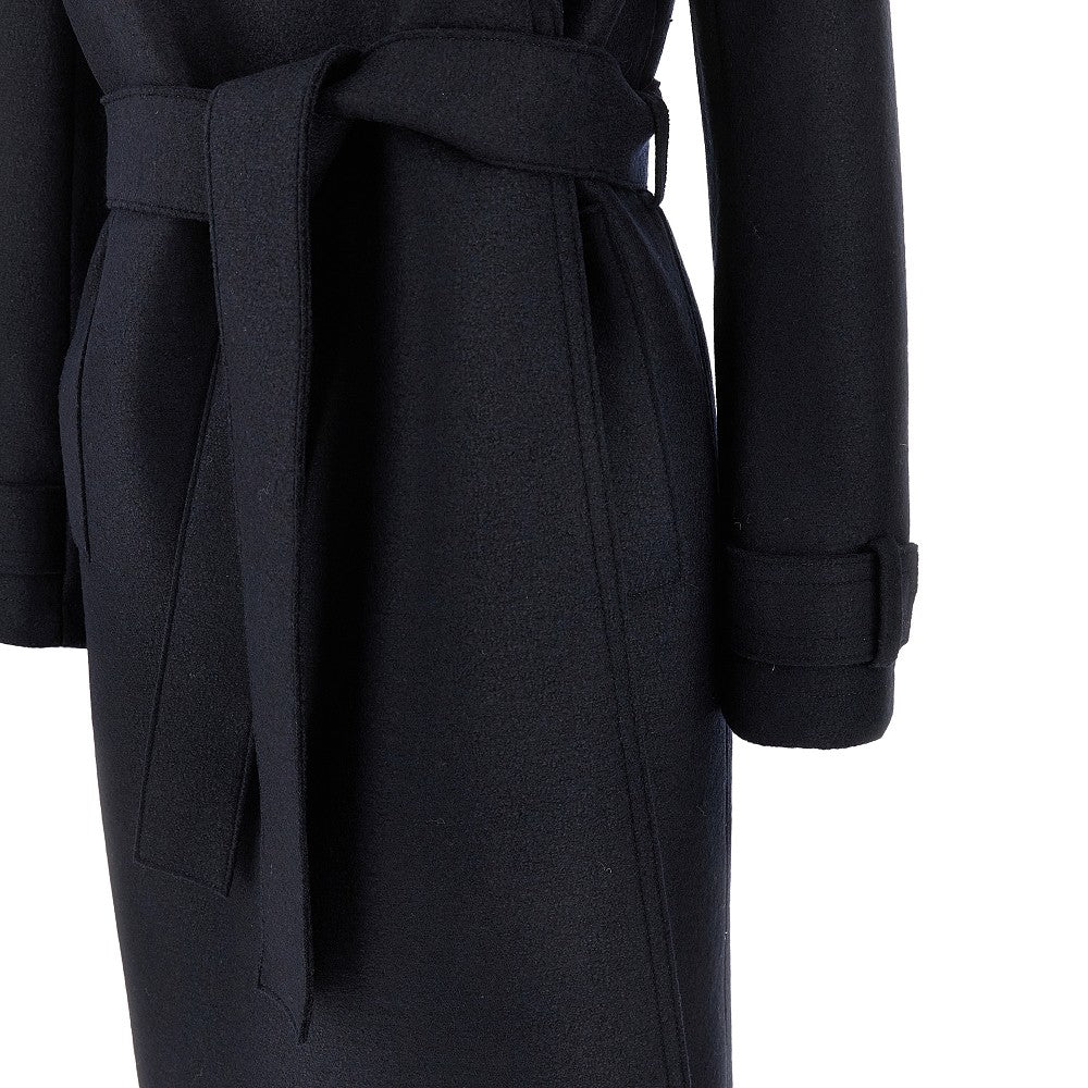Pressed wool trench coat