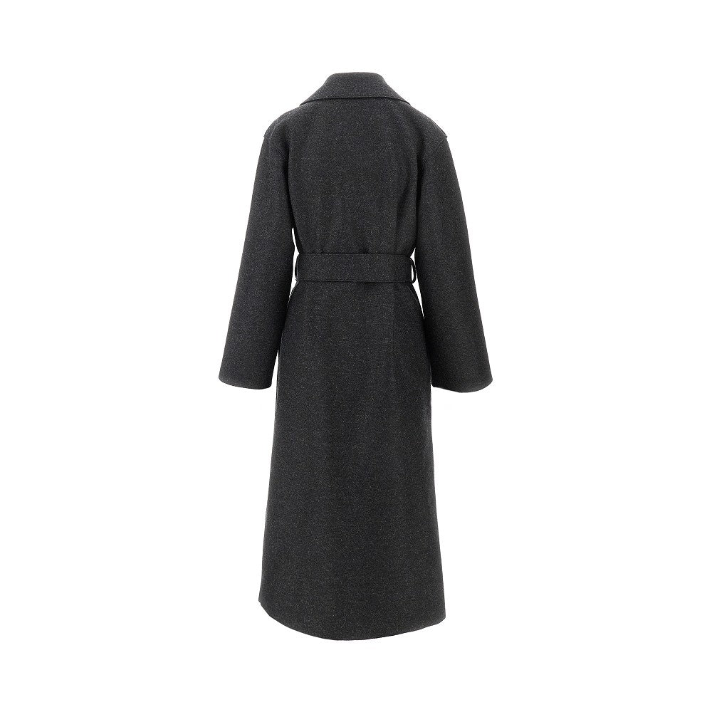Cappotto in lana pressata con cintura