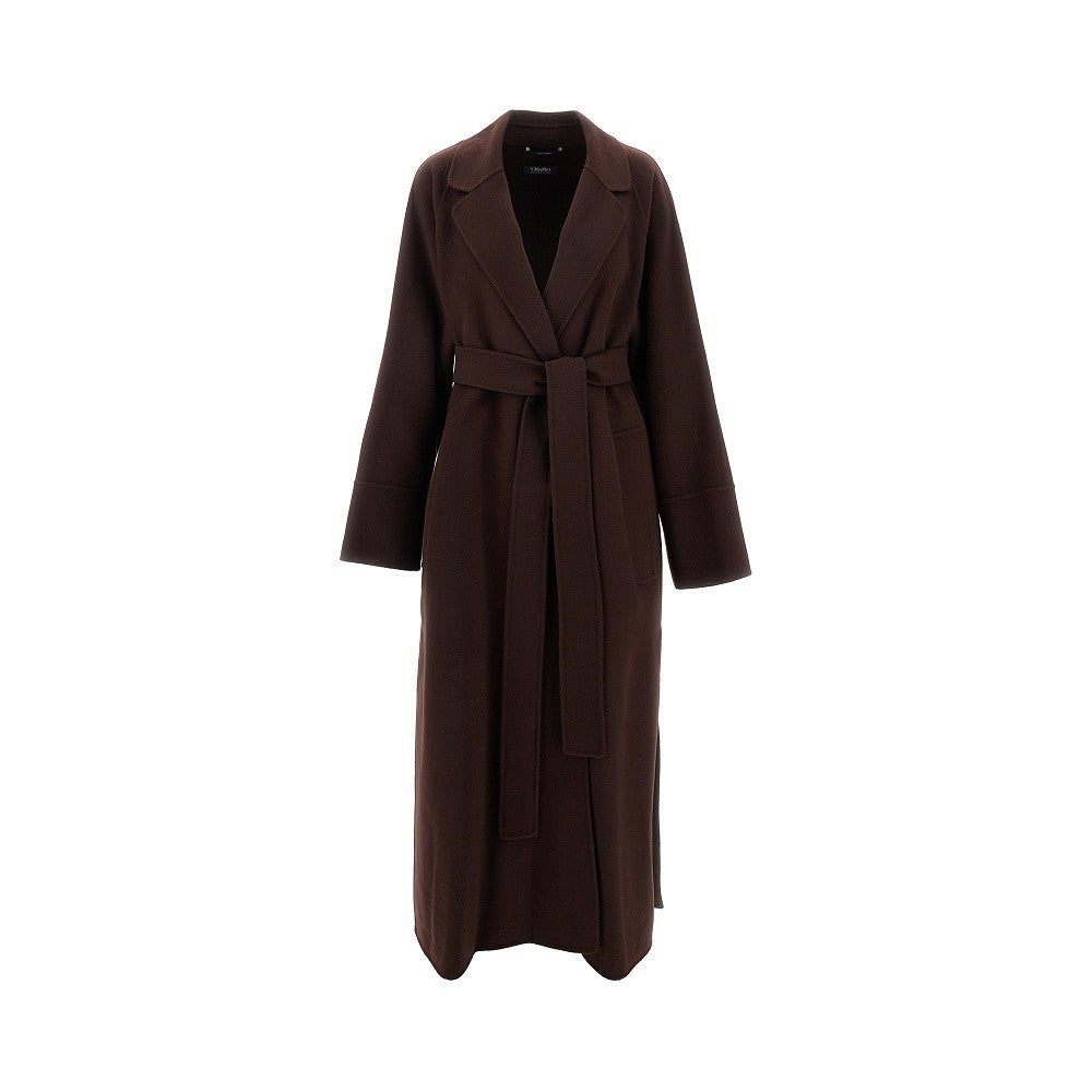 Wool coat with belt