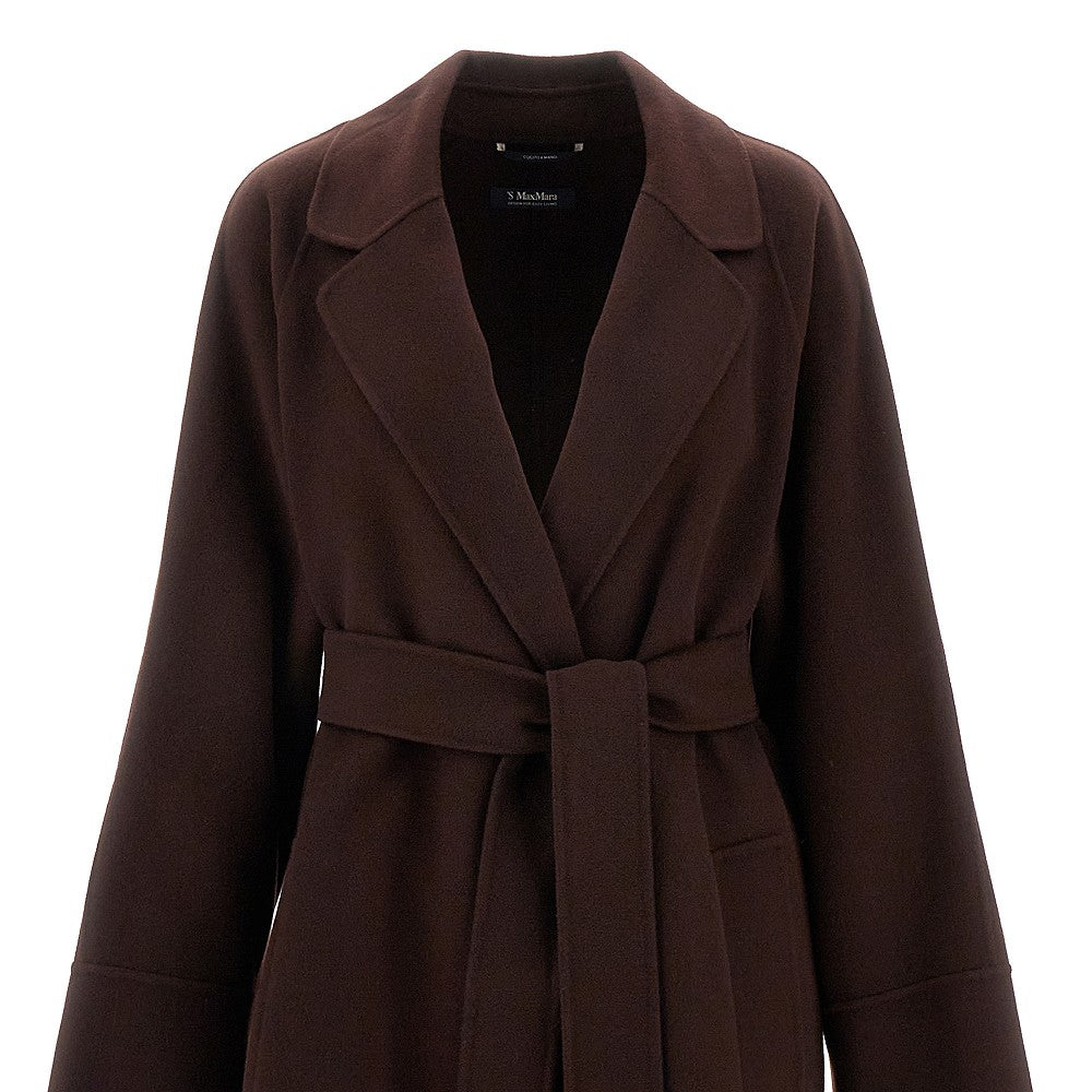 Wool coat with belt