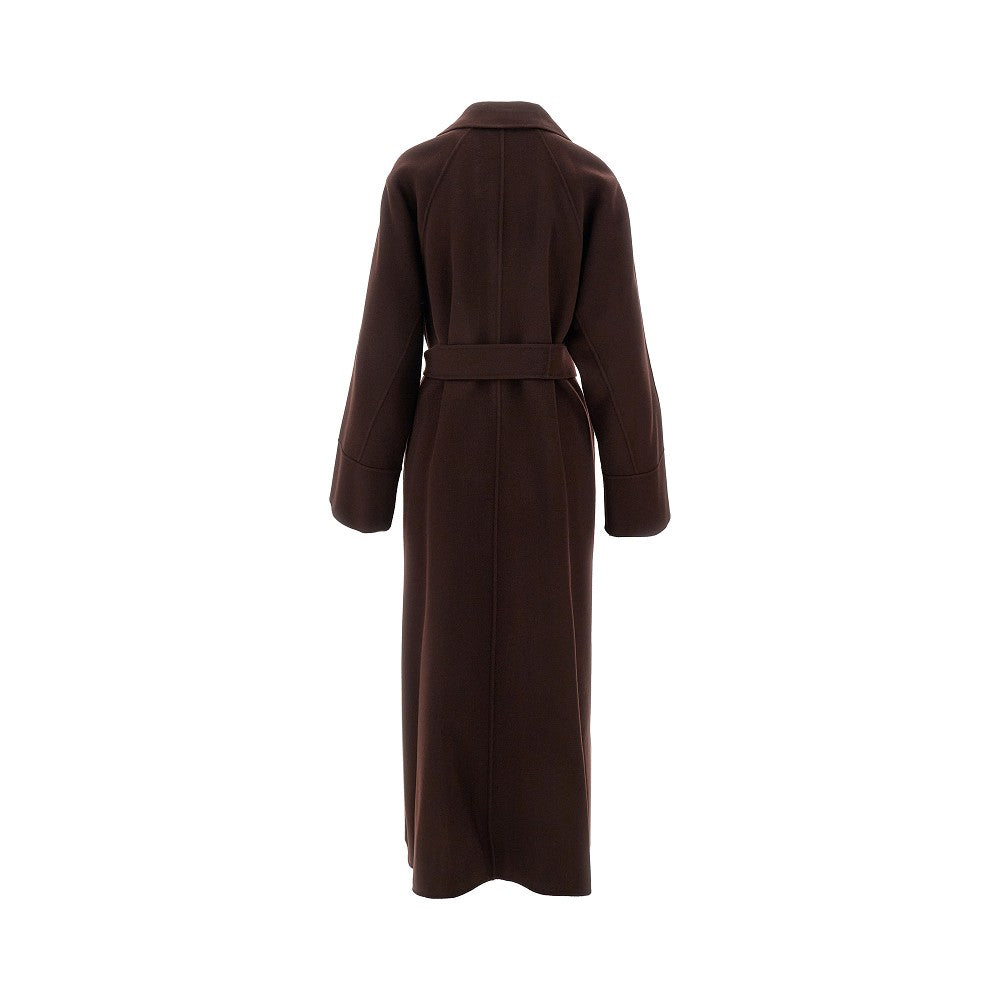 Wool coat with belt