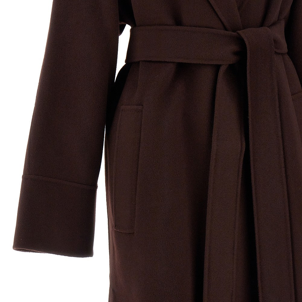 Wool coat with belt