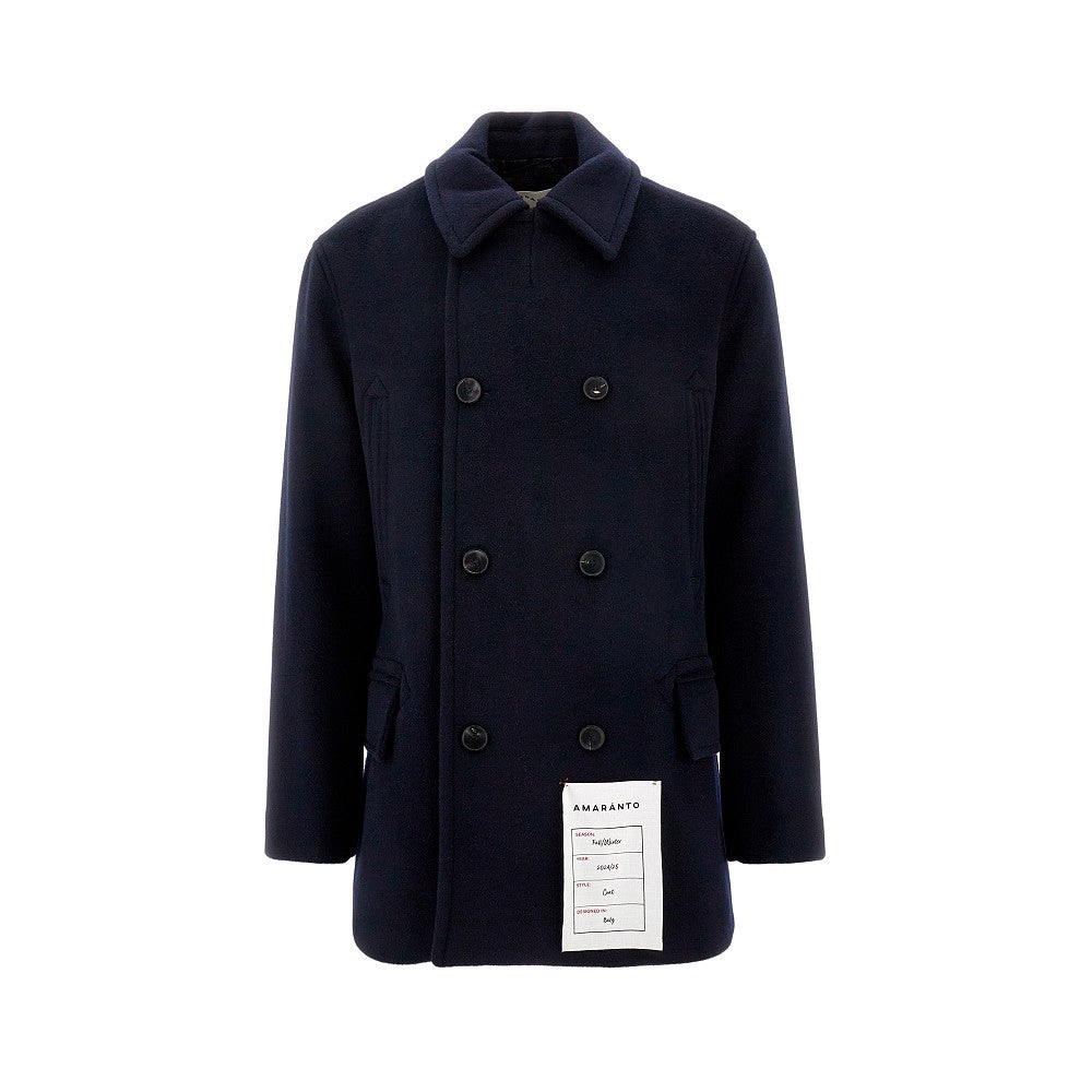 Cappotto doppiopetto in lana e cachemire