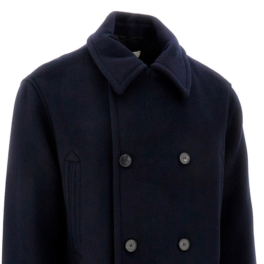 Cappotto doppiopetto in lana e cachemire