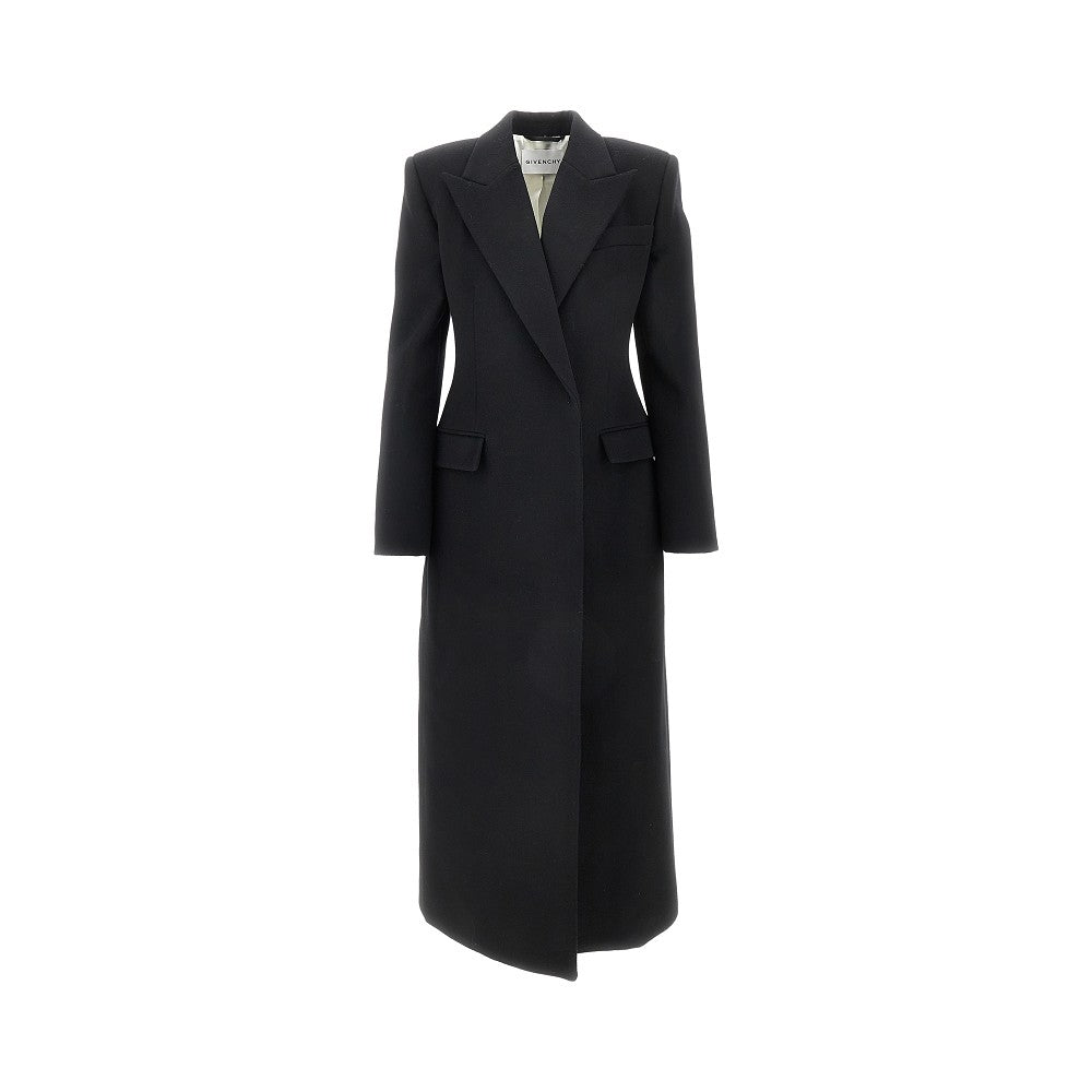 Cappotto in lana con spalle imbottite