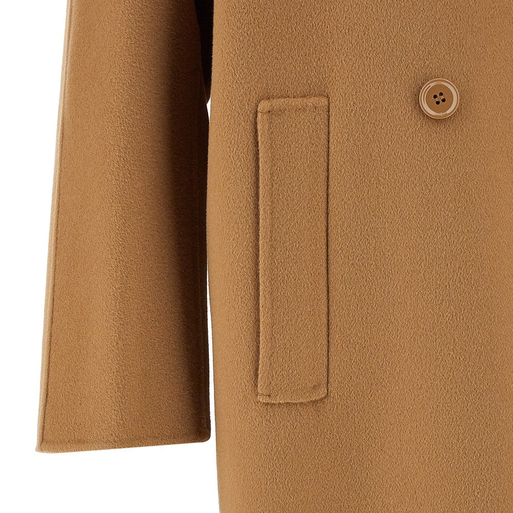 Double-breasted wool coat
