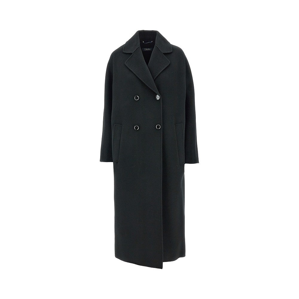 Double-breasted wool coat
