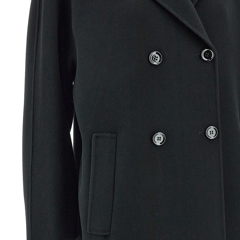 Double-breasted wool coat