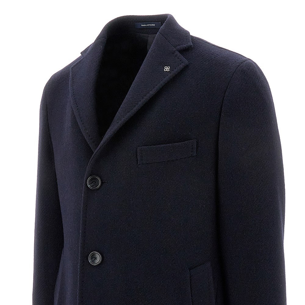 Tweed single-breasted coat