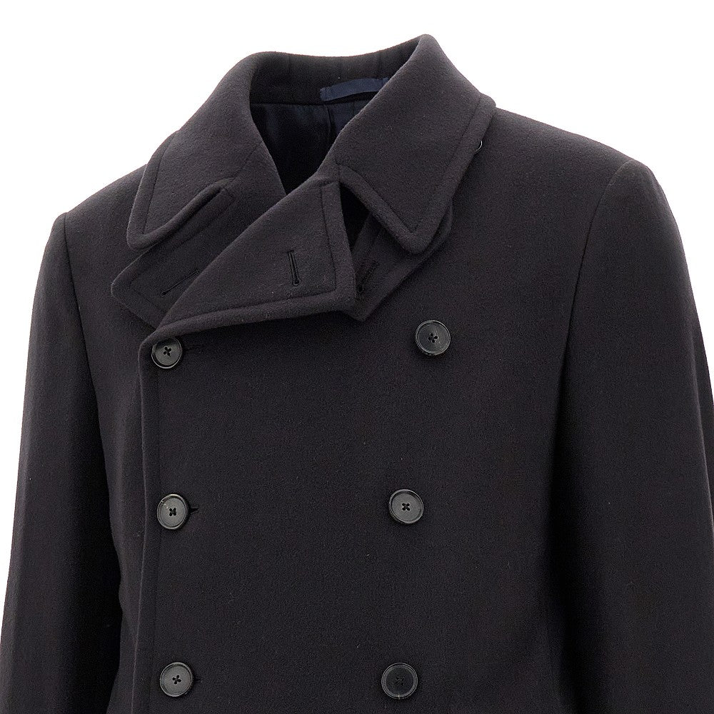 Cappotto doppiopetto in lana e cachemire