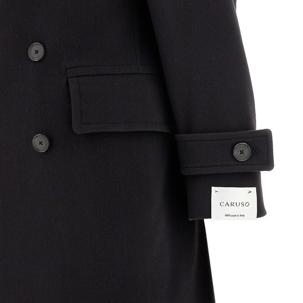 Cappotto doppiopetto in lana e cachemire