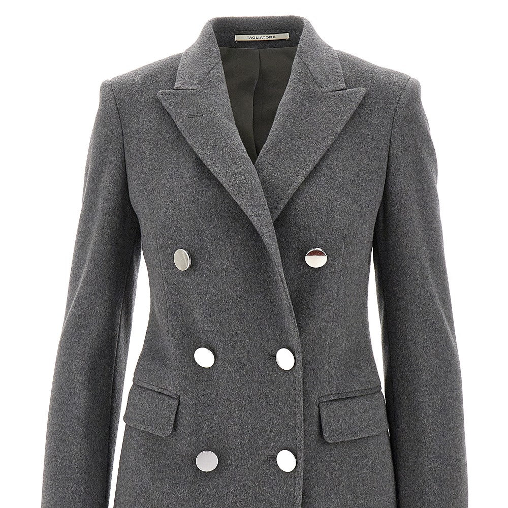 Cashmere double-breasted coat