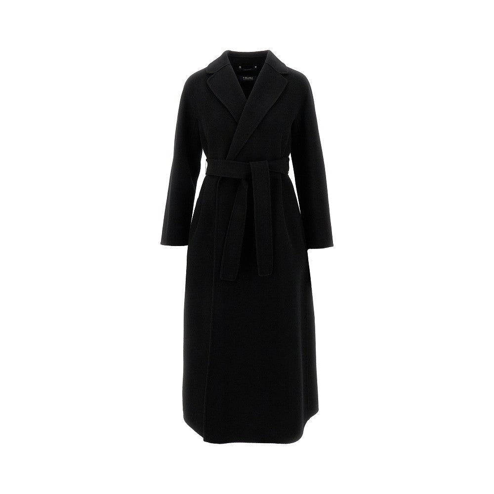 Wool coat with belt