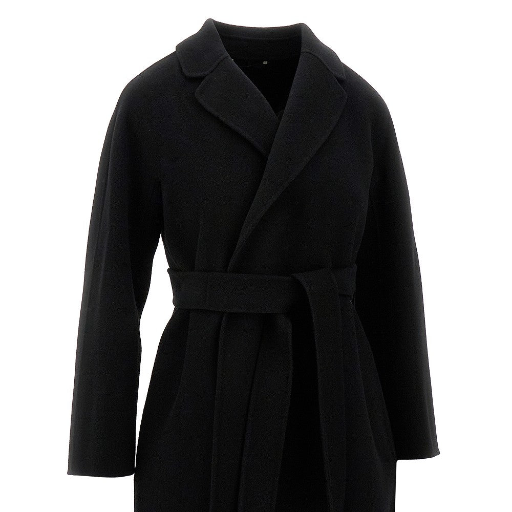 Wool coat with belt
