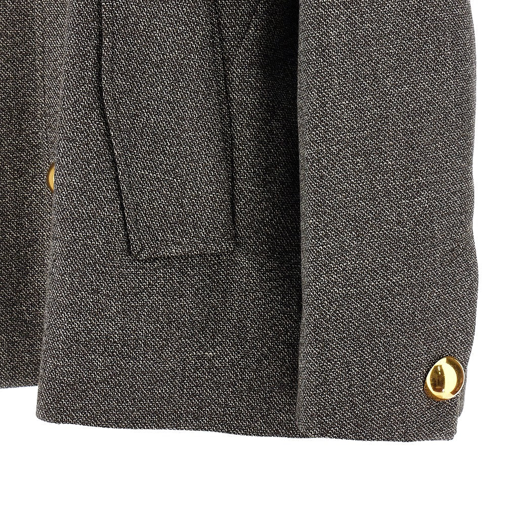 Wool and cotton blend oversized coat