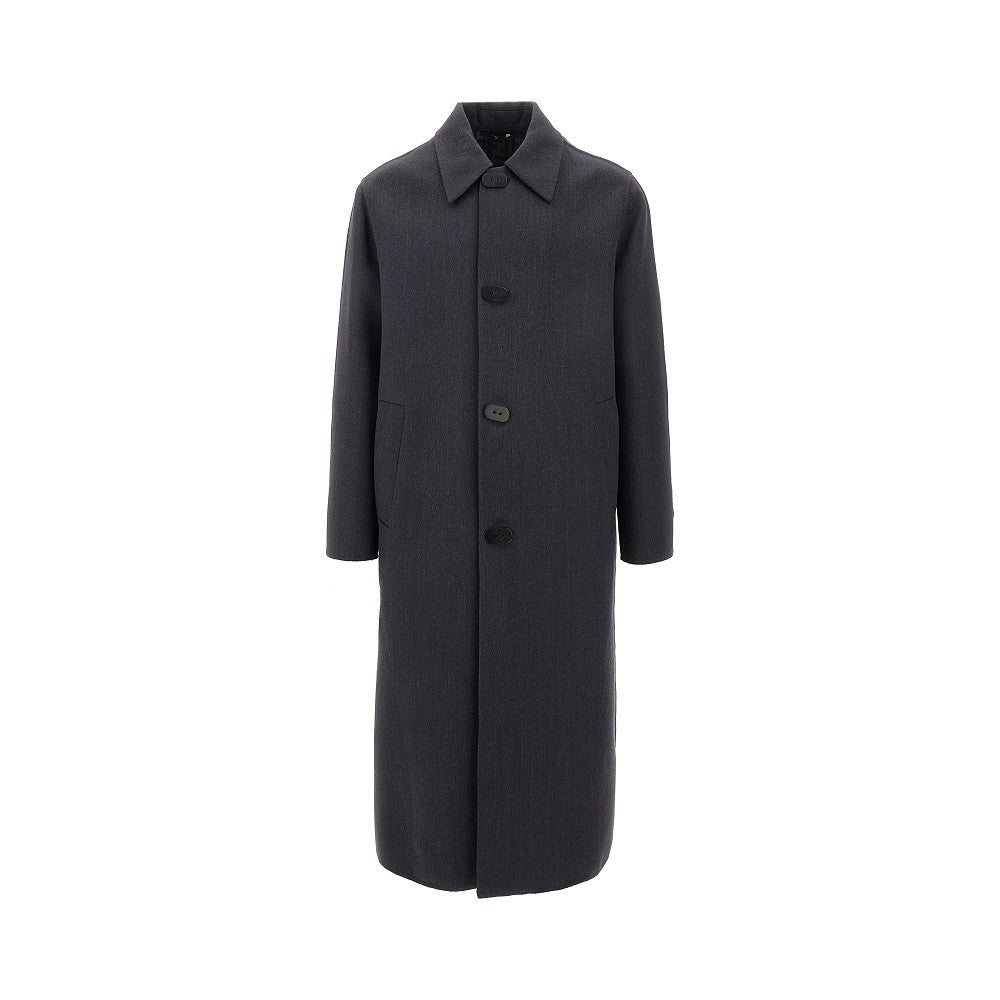 Cappotto monopetto in lana double