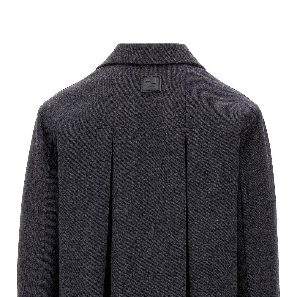 Cappotto monopetto in lana double