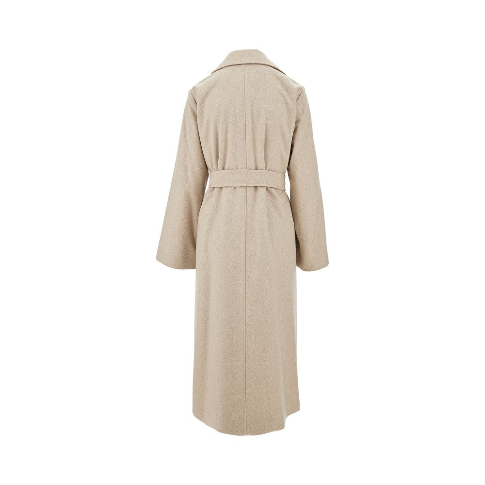 Cappotto in cachemire con cintura