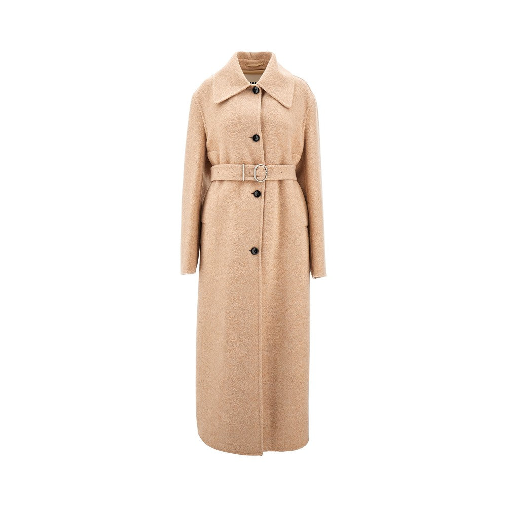 Cappotto lungo in double mélange