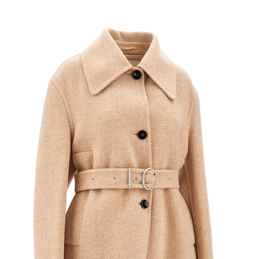 Cappotto lungo in double mélange