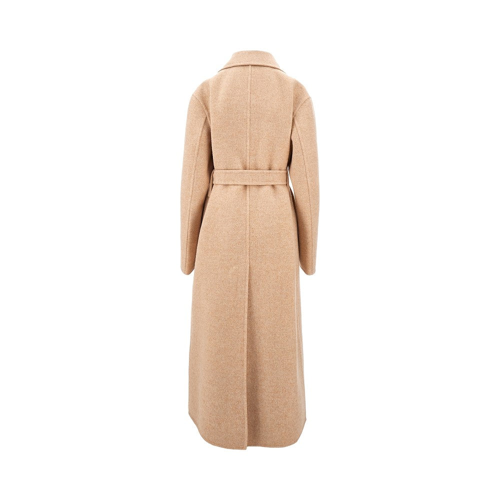 Cappotto lungo in double mélange