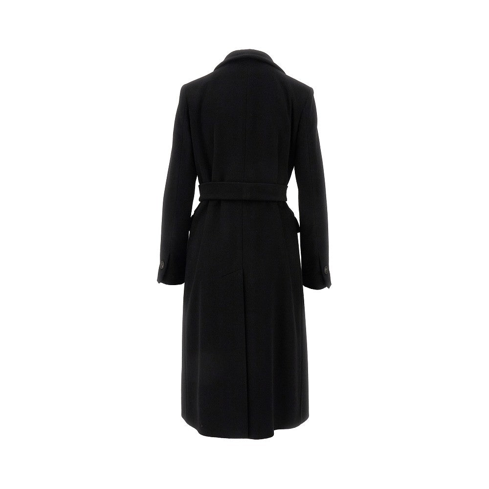 Cappotto doppiopetto in cachemire con cintura