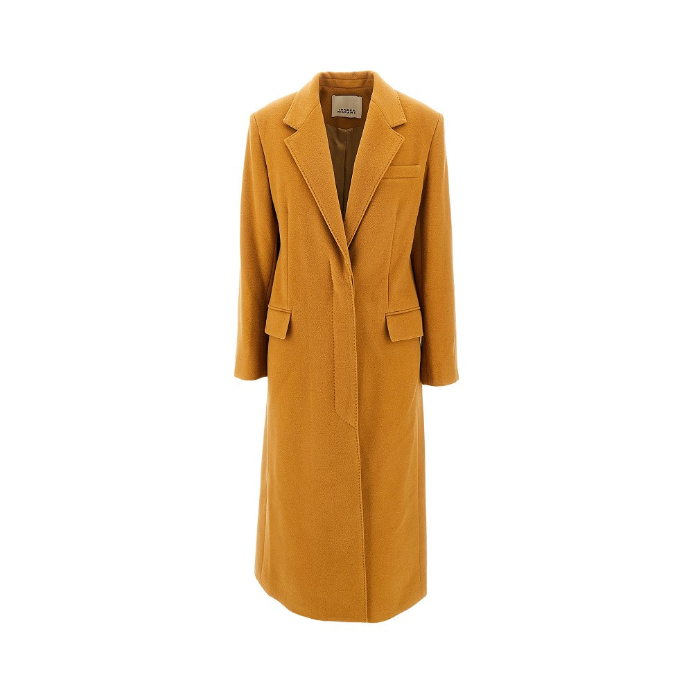 Wool and cashmere long coat