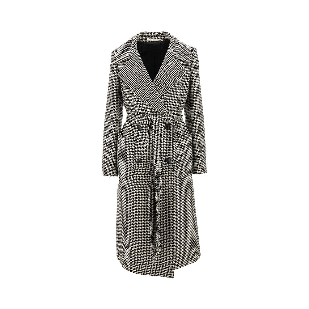 Cappotto doppiopetto in lana pied de poule