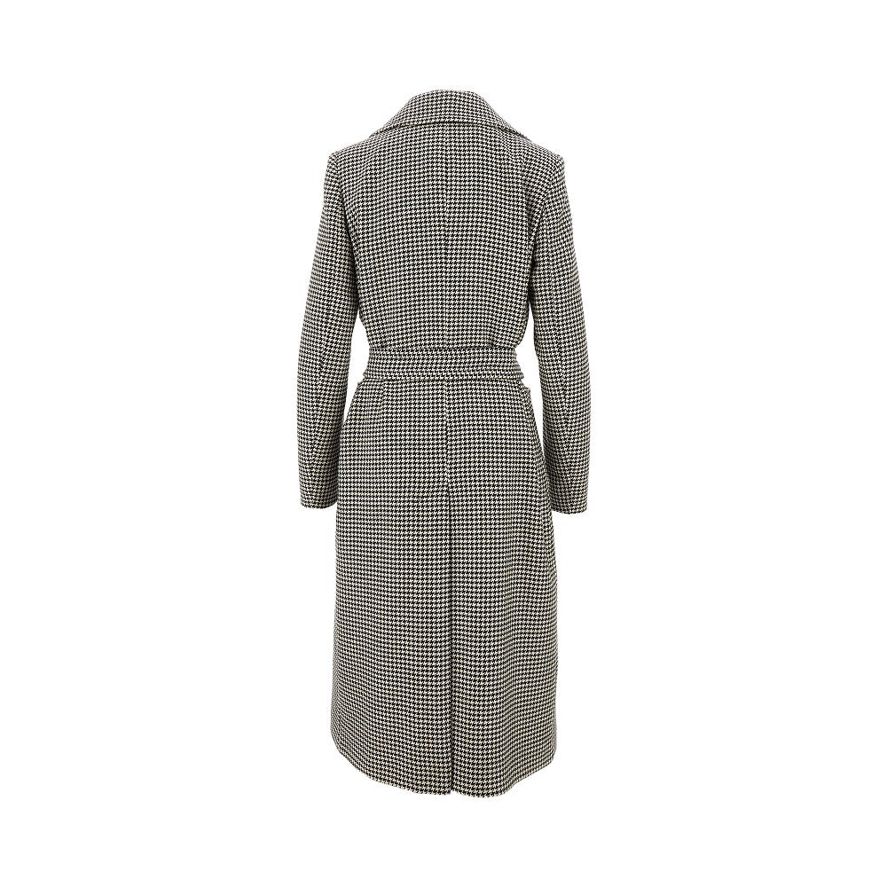 Cappotto doppiopetto in lana pied de poule