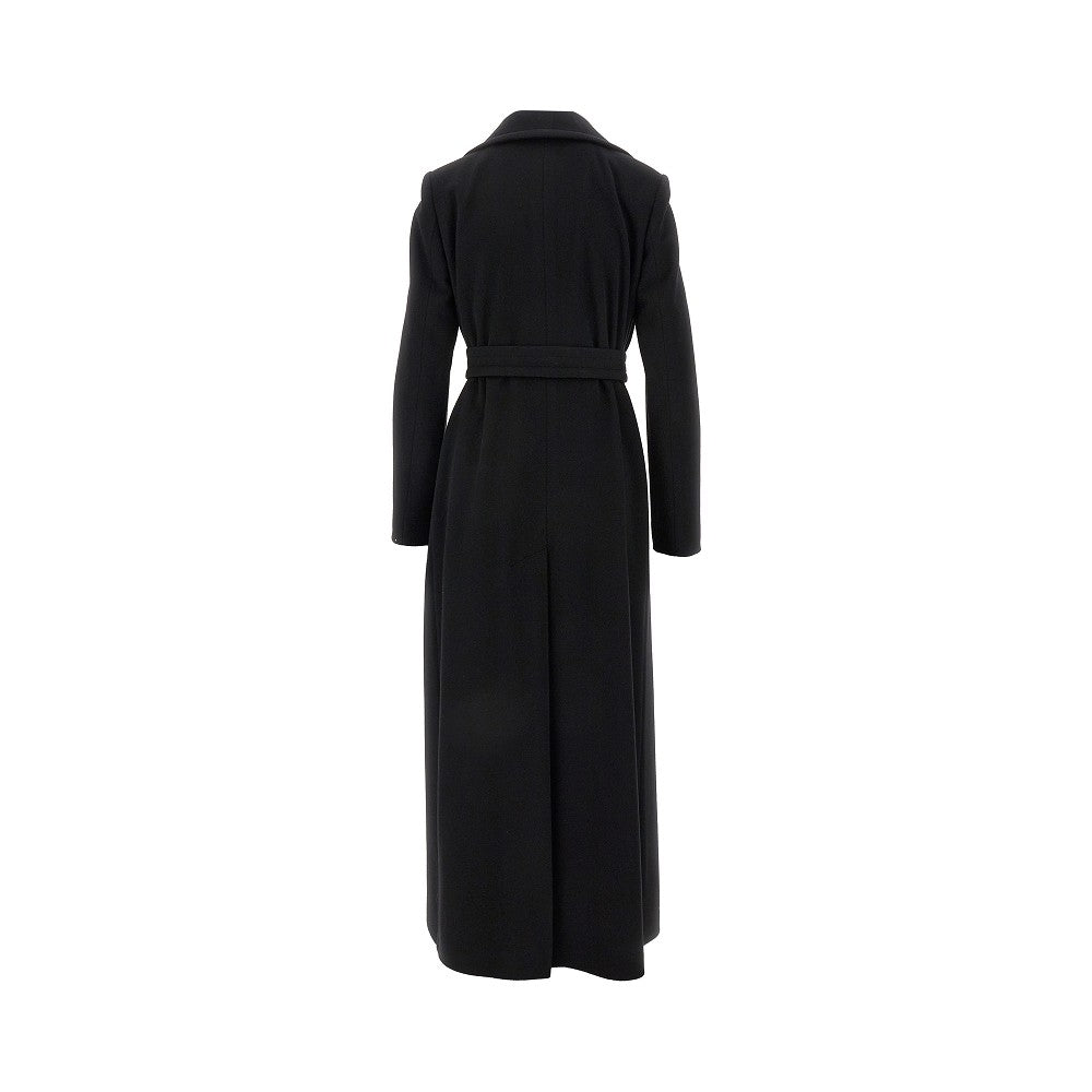 Cappotto lungo in lana e cashmere con cintura