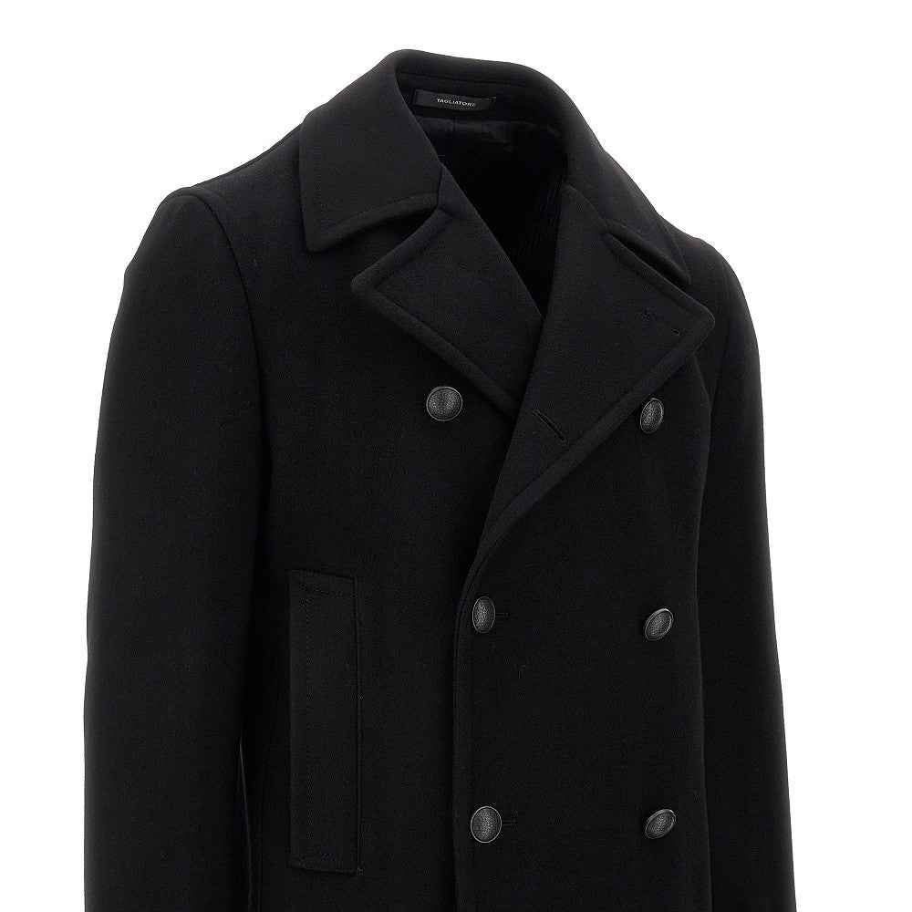Wool-blend 'Monaco' double-breasted coat
