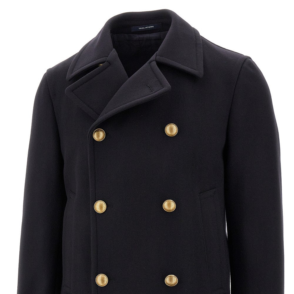 Wool-blend 'Monaco' double-breasted coat